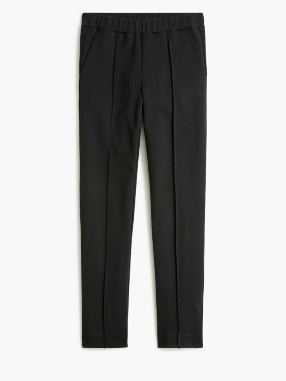 J. Crew Pintuck Sweatpants Black Pull On Pants Pockets